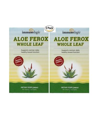 Sun Star Organics Aloe Ferox Whole Leaf Vegan Capsules - 60 Count Pack of 2