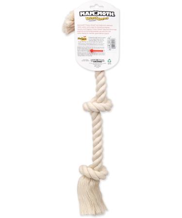 Mammoth Flossy Chews 100 Percent Natural Cotton Rope Dog Toys - Premium White Knot Dog Rope Toy - Interactive Dog Tug Toy - Tug Dog Chew Toy for Small to Medium Dogs - Medium 20" Medium 20  - Buy Online on GoSupps.com