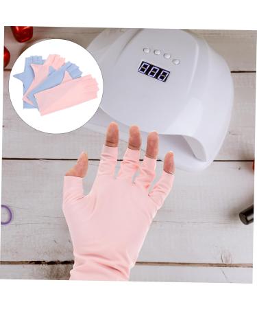 minkissy 2 Pairs Half Finger Gloves Safety Gloves Anti Uv Gloves Manicure Gloves Sun Gloves Pink Gloves Uv Gloves for Manicure Anti-uv Gloves for Gel Nails Sun Protection Nail Lamp Nylon 21x12x0.1cm As Shown1 - Buy Online on GoSupps.com