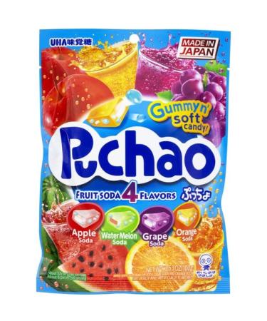 UHA Puchao Mix 4 Fruit Soda Gummy & Chewy Candy