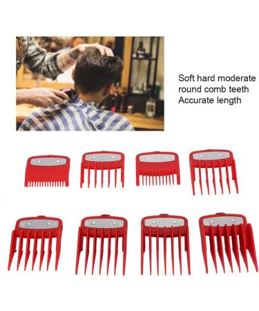 Limit Comb Set Hair Cutter Cutting Guides Set Gradient Carving Caliper Fine Cut Round Combs for Electric Hair Clipper (Red) - Buy Online on GoSupps.com