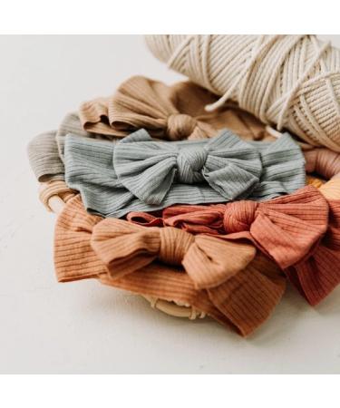 Baby Girl Newest Turban Headband Head Wrap Knotted Hair Band Hair Bow for Infant Baby Girls Newborn Toddlers Kids 7PCS - Buy Online on GoSupps.com