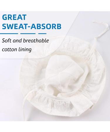 XIAOHAWANG Baby Girl Sun Hat | Embroidered Flowers | Toddler Bucket Hat for Infant Girls 6-12 Months | Summer Cap with White Bowknot - Buy Online on GoSupps.com