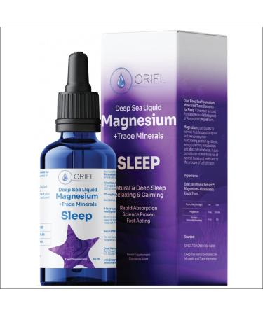 Oriel Magnesium Deep Sea Liquid Drops for Sleep | with Other Trace Minerals | Rapid Absorption | Supports Natural & Deep Sleep Relaxation & Calm | 30 mL | 30 Day Supply - Buy Online on GoSupps.com