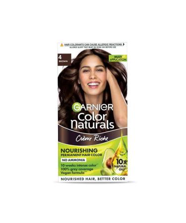 Garnier Color Naturals Cr me hair color Shade 4 Brown 70ml + 60g