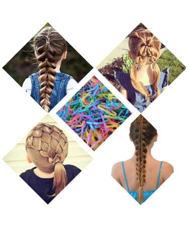 Buy HanyoSheng Mini Hair Ties 1000 Multi-Colored Elastic Rubber Hair Bands for Girls & Women | Perfect for Fine Hair & Ponytails - Buy Online on GoSupps.com