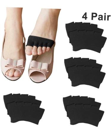 Frcolor 4 Pair Peep-Toe Socks for Men & Women - Low-Cut Invisible 5-Toe Liner Socks for Sandals & Heels - Buy Online on GoSupps.com