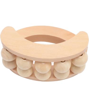 Filfeel Wooden Back Massage Roller - Deep Tissue Relief for Back Neck and Feet | 10 Pearl Hand Massager for Ultimate Relaxation - Buy Online on GoSupps.com
