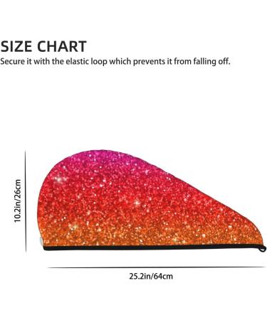 Rainbow Glitter Microfiber Hair Towel - Soft Super Absorbent Hair Wrap for Long Curly & Thick Hair - Quick Dry Coral Velvet Cap for Women - Buy Online on GoSupps.com