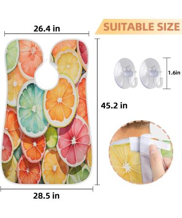 Fruit Colored Lemons Beard Bib Apron | Beard Hair Catcher for Men | Perfect Gift for Father's Day Anniversaries & Christmas - Buy Online on GoSupps.com