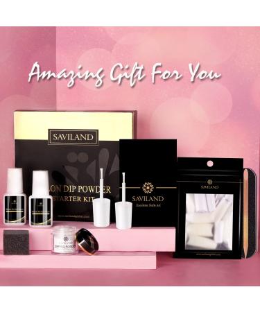 Saviland Dip Powder Nail Starter Kit | No UV LED Lamp | Fast Nail Extensions & French Manicure Art - Buy Online on GoSupps.com