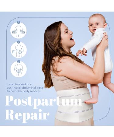Lynnuo Abdominal Binder for Women | 12-Inch Stomach Binder after Surgery | Hysterectomy Belly Band | Plus-Size Postpartum Support (45-60 Inches) - Buy Online on GoSupps.com
