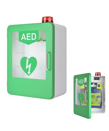 Qianmei AED Defibrillator wall cabinet with key and alarm ABS-Herz Defibrillation alarm box defibrillator unit for home schools clubs and groups