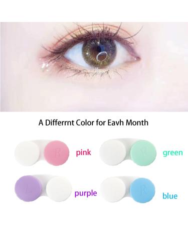 HuaJiao 4 Pack Contact Lens Cases Left/Right Eyes Contact Lens Holder Box Portable Contact Lens Container for Travel Home 4 Colours - Buy Online on GoSupps.com