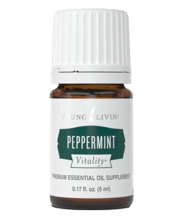 Peppermint Vitality Essential Oil by Young Living - 100% Pure Peppermint Oil for Culinary Use - 5 ml Bottle for Aromatherapy and Flavoring Beverages and Food