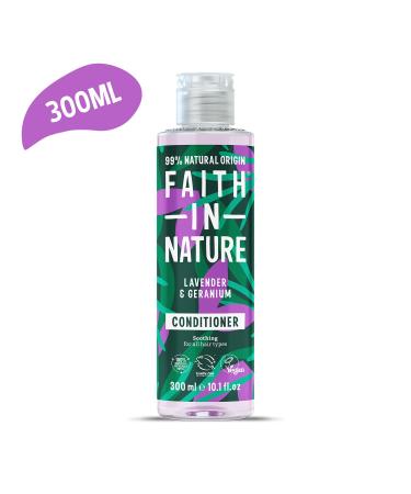 Faith in Nature Lavender & Geranium Conditioner 300ml | Soothing Vegan Cruelty-Free SLS & Paraben Free for Normal to Dry Hair - Buy Online on GoSupps.com