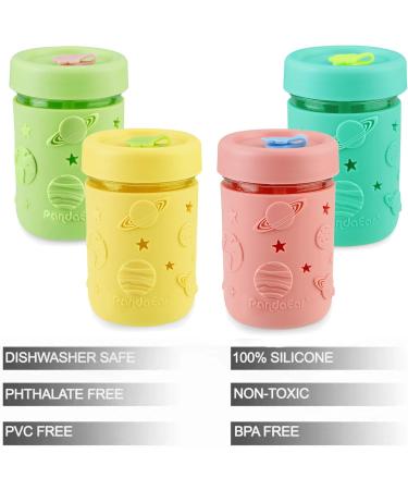 Pandaear 4-Pack Kids Drinking Cups with Straw - Toddler Mason Jar Sippy Cups (8.45 oz) for 6 Months and Up - Durable Fun Design for Children - Buy Online on GoSupps.com