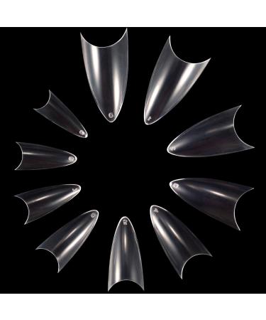 Anewish 500 pieces white artificial finger fingers fingernails art nail nail fake nails nail tips for diy nail art and nail studios 10 sizes