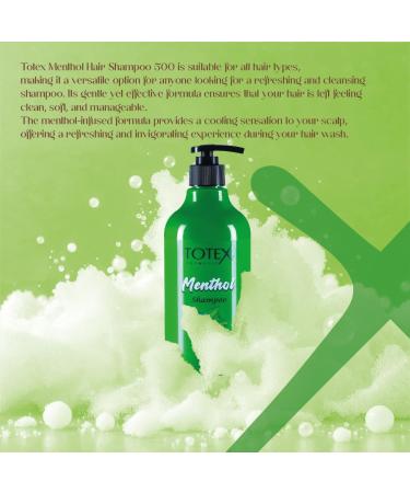  Totex TOTEX Premium Mint Hair Shampoo | Unisex Hair Care For Fresh Smooth Silky Scalp 500ml - Buy Online on GoSupps.com
