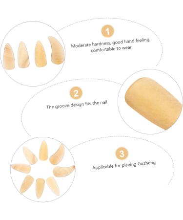 8 Pcs Guzheng nail pieces guzheng nails small guitar pick punch guzheng practice tools kids guitar picks guzheng prelectrum pipa child horns protection erhu musical instrument 2.7X1.2X0.1CM Yellow - Buy Online on GoSupps.com