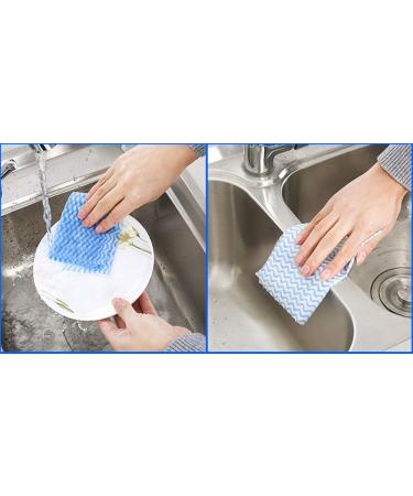 UKEENOR Disposable Dish Cloth Roll J Cloths Reusable Cleaning Cloth 200 Count Disposable Heavy Duty Dish Towels Reusable Kitchen J Cloth Quick-Dry 4 Rolls Blue - Buy Online on GoSupps.com