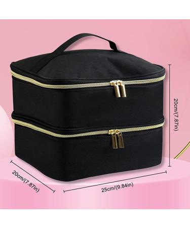 Nail Polish Organizer Bag SUCCEASY Double Layer Nail Polish Storage Bag 30 Grids Nail Polish Holder Manicure Tools Nail Polish Lipstick Portable & Beauty Tools Storage Box (Black) - Buy Online on GoSupps.com