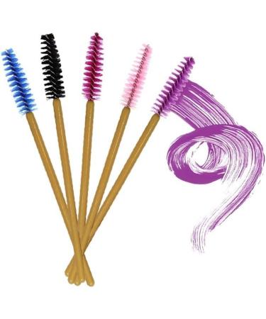 Makeup Brushes gLoaSublim 50Pcs Disposable Mascara Wands Eyelash Brushes Applicator Beauty Tool Portable - Rose Red - Buy Online on GoSupps.com