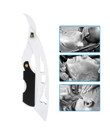 Professional Retro Foldable Barber Razor for Men - Manual Blade Holder in White | Premium Quality Grooming - Buy Online on GoSupps.com