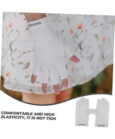 FRCOLOR Cooling Gloves Girls 3 Pairs Uv Gloves Uv Finger Protection Nails Outdoor Hiking Gloves Summer Driving Gloves Sun Protection Gloves for Women Fabric Women's Manicure Shield White - Buy Online on GoSupps.com