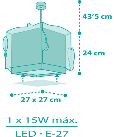 Dalber Mermaid Ceiling Lamp for Children's Room - E27 Pendant Light | Kids Lighting - Buy Online on GoSupps.com