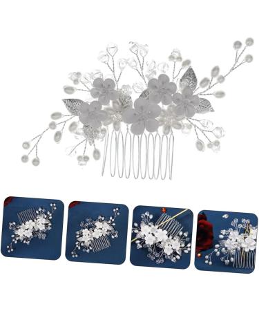 Angoily Bridal Headwear Bridal Hair Decor Hanfu Hair Accessories Flower Girl Hair Accessory Flower Hair Accessories Party Supply Tiara Bride Comb Abs Imitation Pearl Rhinestones - Buy Online on GoSupps.com