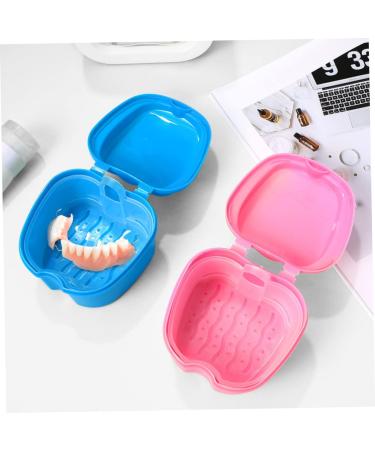 Frcolor 2-Part Pink Toothbox Travel Set | Portable Prosthetic Storage & Retainer Case for On-the-Go Use - Buy Online on GoSupps.com