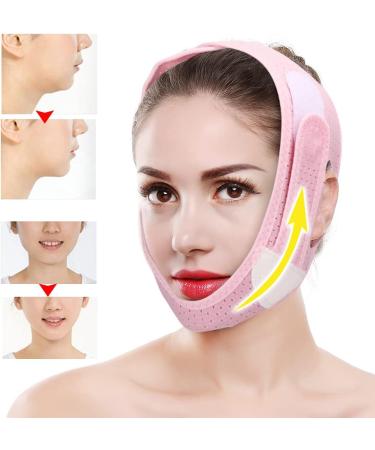 V Face Belt Chin Lifting Belt Sagging Skin Double Chin Reducer Face Lift V Shaped Contour Tightening Strap Reusable for women and men - Buy Online on GoSupps.com