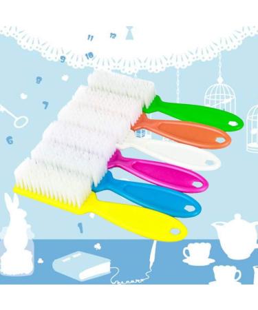 Healifty 4pcs Nail Brush Set - Durable Long Handle Plastic Cleaning Brushes for Home Salon & Nail Art - Buy Online on GoSupps.com