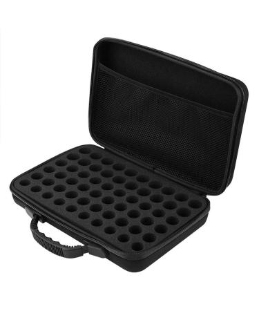 Aukson carrying bag for essential oils 60 bottles of carrier bag for essential oils carrier pocket hard shell exterior storage Organizer fit 60 grid 5ml / 10ml / 15ml bottle (black) black