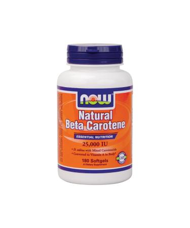 Now Foods Beta Carotene (Natural) - 180 Softgels 5 Pack