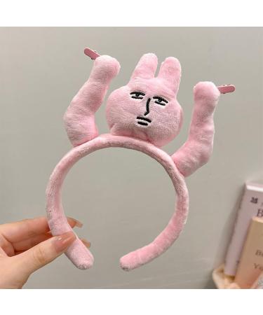 Funny Plush Headbands Bunny Hairband Grab Bangs Headdress | Rabbit Hair Clip Funny Rabbit Stuffed Animal Toy Hair For Boys Girls Halloween Accessories - Buy Online on GoSupps.com