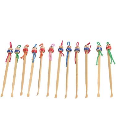 Mootlry 12 Pcs Doll Top Bamboo Ear Spoon Earpick Curette Tool - Buy Online on GoSupps.com