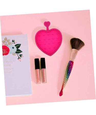 VINTORKY Makeup Brush Cleaning Pad Makeup Brush Cleaning Tool Silicone Holder Silicone Makeup Tool Cleaner Beauty Brush Cleaning Bowl Makeup Pallet Scrub Board Silica Gel Foldable 12x9cm Rosy - Buy Online on GoSupps.com