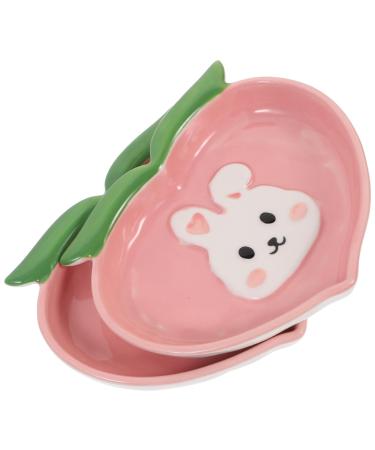 Zerodeko 2pcs Ceramic Sauce Dish Chinese Small Bowls Dip Bowls Seasoning Container Condiment Dishes Vinegar Plates Fruit Container Ketchup Bowl Fork Rest Soy Sauce Ceramics Rabbit