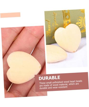 Ibasenice 150 pcs Peach Herz Wooden Beads Unfinished Heart Beads for Tinkering Garland Production & Child Amulets - Buy Online on GoSupps.com