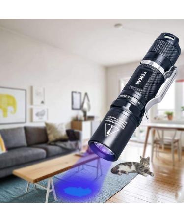 LIGHTFE Blacklight 395nm UV Flashlight UV303A with High Power Output Pure Beam UV Light Torch for Glue Curing Rock and Mineral Fluorescent Glowing Pet Urine Detector Light AC Leak Detector - Buy Online on GoSupps.com