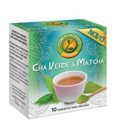 Cem Porcento - Green Tea and Matcha - 8 x 10 teabags (total: 80 teabags)