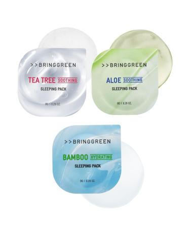 BRING GREEN Fresh Ball Sleeping Pack | Tea Tree for Calming Bamboo for Hydrating Aloe Vera for Soothing Sleeping type