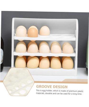 Yardenfun Egg Storage Box Egg Holder for Fridge 3- Layer Egg Storage Container Reusable Egg Holder Crisper Dog White 25.5X21.5X10CM - Buy Online on GoSupps.com