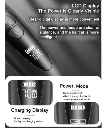 JUCI Family Hair Salon Professional Rechargeable Hair Clipper - Dual-Purpose & LCD Display (White) - Best International Shipping - Buy Online on GoSupps.com