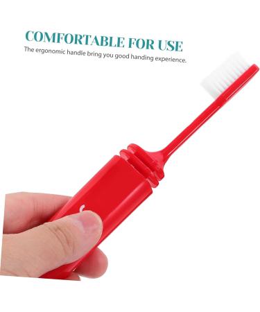 Partykindom 2 STK Travel Toothbrush Set - Collapsible Manual Toothbrushes for Couples | Perfect for Camping & Travel with Detergent Case - Buy Online on GoSupps.com