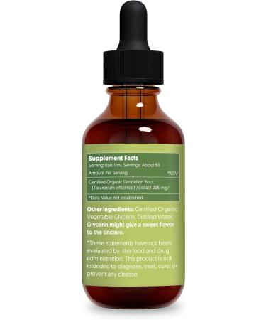 HERBANA MANUFACTURING Dandelion Root Liquid Extract 4 fl oz - Organic Taraxacum officinale Herbal Supplement - Alcohol-Free Drops for Daily Wellness Support - Family Size - 60-Day Supply - Buy Online on GoSupps.com
