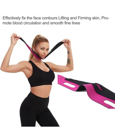 Facelifting Bandage - Double Chin Reducer & Facial Lifting Mask | Slim Your Face with Rose Red Tightening Belt - Buy Online on GoSupps.com