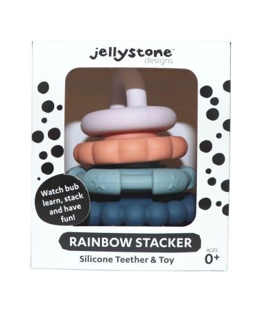 Jellystone Designs JSSTE Rainbow Teether & Baby Stacker Toy - Safe Teething for Boys & Girls from Birth - International Shipping - Buy Online on GoSupps.com